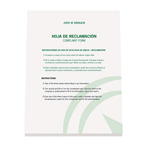 Dohe Libro de Hojas de Reclamaciones Junta de Andalucía (Actualizado 2019) Dohe Libro de Hojas de Reclamaciones Junta de Andalucía (Actualizado 2019)