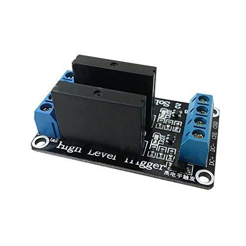 DollaTek 5V 2 Channel SSR Relé de Estado Sólido Interruptor de Energía High Level Trigger para Arduino UNO Raspberry Pi Arm
