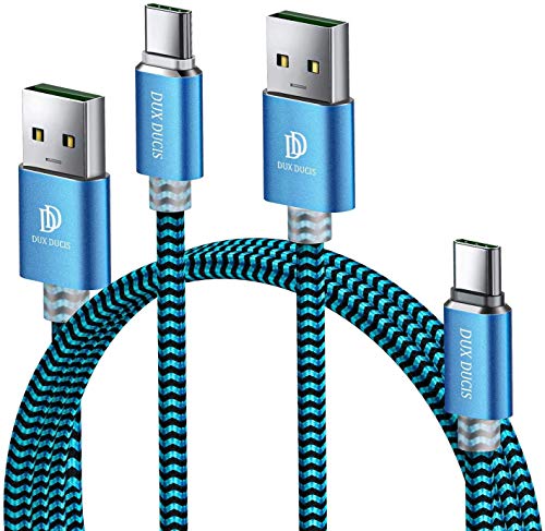 DUX DUCIS Cable [1M-2 Pack] para Huawei P30 / Huawei P30 Pro/Huawei P30 Lite, Cargador USB Tipo C de Nylon Trenzado Cable para Todos los Dispositivos Huawei Type-C