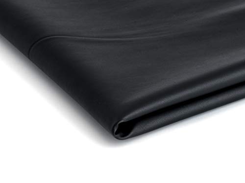Eco-cuero imitación de cuero natural - 50x140cm - Disponible en una variedad de colores (Negro semi mate)