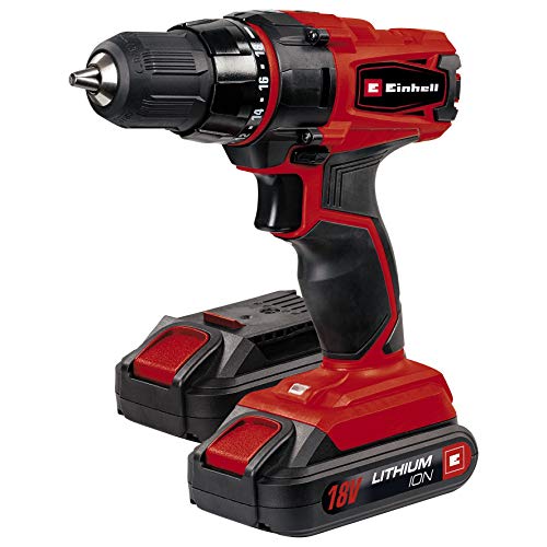 Einhell TC-CD 18 – 2 Li Kit - Taladro a batería con juego de 214 piezas (maletín de aluminio) Einhell TC-CD 18 – 2 Li Kit - Taladro a batería con juego de 214 piezas (maletín de aluminio)