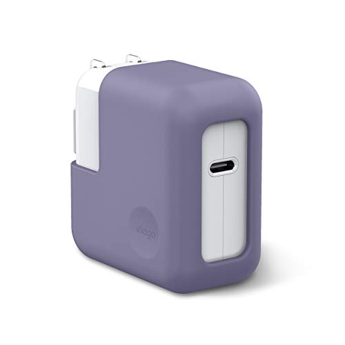 elago Cover Funda Macbook Cargador Compatible con MacBook Air A2179 (2020), A1932 (2018) Power Adapter (Lavanda Gris)