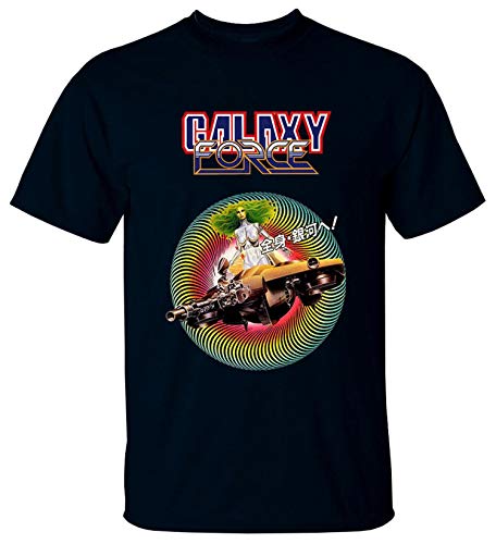 Galaxy Force V1 Video Game 1988 T Shirt (White),Black,S