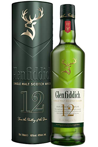 Glenfiddich Whisky escocés de malta,12 años, estuche regalo edición limitada botella 700 ml