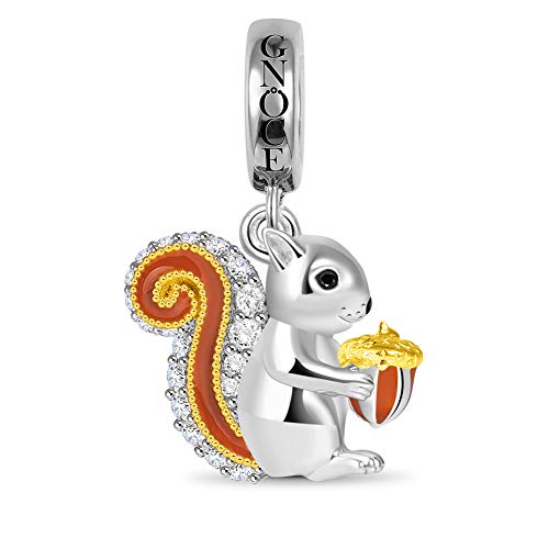 GNOCE Colgante Ee Ncanto De Ardilla Encanto De Animal De Plata Esterlina Con Circonita Cúbica Se Adapta a Todas Las Pulseras/Collares Joyas De Moda Para Mujeres Niñas GNOCE Colgante Ee Ncanto De Ardilla Encanto De Animal De Plata Esterlina Con Circonita Cúbica Se Adapta a Todas Las Pulseras/Collares Joyas De Moda Para Mujeres Niñas