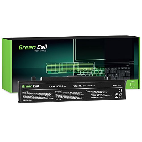 Green Cell® Standard Serie AA-PB2NC6B AA-PB2NX6W AA-PB4NC6B Batería para Samsung R60 R61 R70 R505 R509 R510 R560 R610 R700 R710 Ordenador (6 Celdas 4400mAh 11.1V Negro)