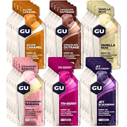 GU Original Sports Nutrition Energy Gel, Assorted Flavors, 24-Count GU Original Sports Nutrition Energy Gel, Assorted Flavors, 24-Count