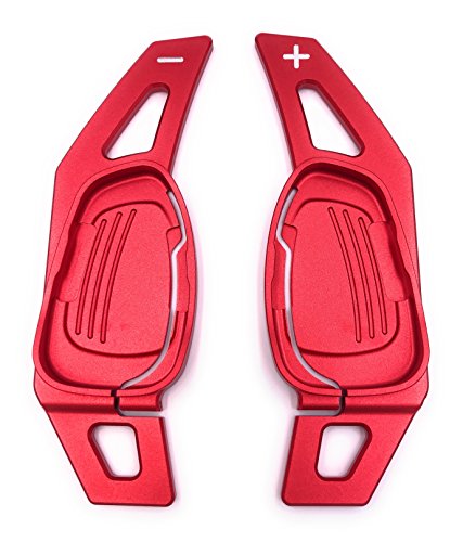 H-Customs Levas En Volante S-Tronic levas de cambio Shift Paddle RS A5 S3 S5 S6 SQ5 RS3 RS6 2015 2016 Rojo