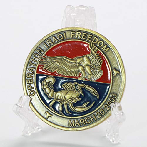 Heqing 10 unids/Lote 2003 Moneda Conmemorativa de Oro de la Guerra de Estados Unidos e Irak Los Sims juegan Desert Scorpion Medal C