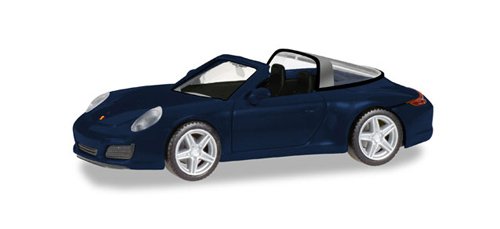 Herpa Miniaturmodelle GmbH-Herpa 038867 Porsche 911 Targa 4, Azul Noche metálico