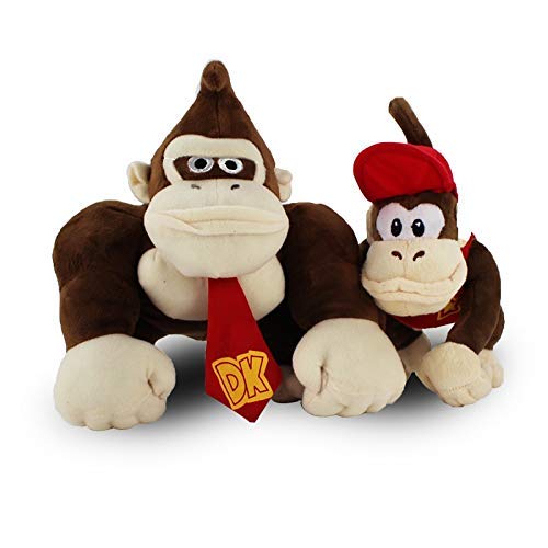 HPMM Super Mario Juguetes 2 unids/Lote Super Mario Bros Monkey Donkey Kong Diddy Kong Suave de Peluche de Felpa Linda muñeca Juguetes Regalos for niños Cddxwa