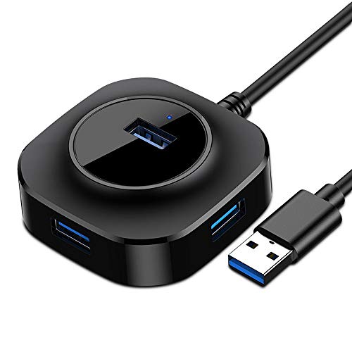 Hub USB, Hub USB 3.0 de 4 puertos, hub de datos portátil ultra delgado aplicable para i-Mac Pro, MacBook, Mac Mini/Pro, Surface Pro, Notebook PC, portátil, unidades flash USB y HDD móvil