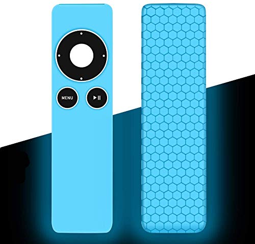 Hydream Funda para Mando de Apple TV 2ª / 3ª Generación [Peso Ligero Antideslizante] Carcasa de Silicona a Prueba de Golpes (Glow Blue)