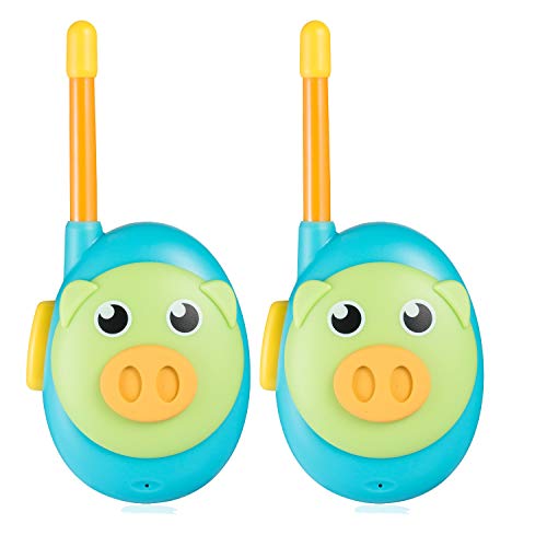 Jaybest Walkie Talkie, 2 Pack Walkie Talkie para Niños con Radio Bidireccional 1 Millas de Largo Alcance, Regalos para Niños de 3+ años. (Azul)