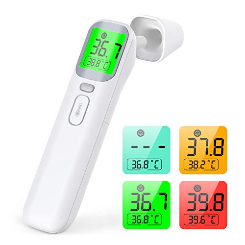 JOYSKY Termometro Infrarrojos 4 en 1 Termómetro Digital sin Contacto Médico de Frente y Oído para Temperatura Corporal Ambiental y de Objeto Termometro Laser Preciso Adecuado para Bebé y Adulto JOYSKY Termometro Infrarrojos 4 en 1 Termómetro Digital sin Contacto Médico de Frente y Oído para Temperatura Corporal Ambiental y de Objeto Termometro Laser Preciso Adecuado para Bebé y Adulto