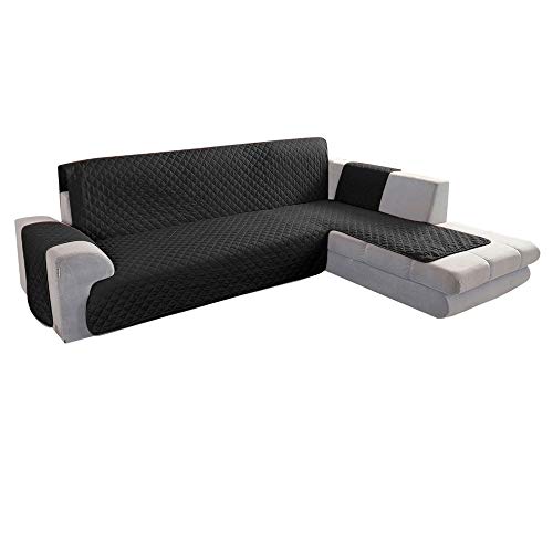 JTWEB - Funda de sofá con chaise longue impermeable, reversible, acolchada, angular en forma de L, apta para chaise longue derecha o izquierda