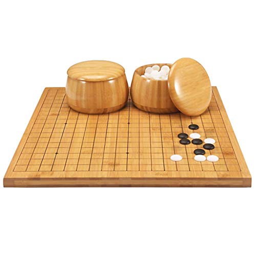 Juego de Tablero de ajedrez Go Game con Lata de ajedrez y Piezas de ajedrez de Piedras de ágata Go Tablero de ajedrez de Madera Maciza Adecuado para niños Adultos (Ejercicio de Pensamiento intelectua Juego de Tablero de ajedrez Go Game con Lata de ajedrez y Piezas de ajedrez de Piedras de ágata Go Tablero de ajedrez de Madera Maciza Adecuado para niños Adultos (Ejercicio de Pensamiento intelectua