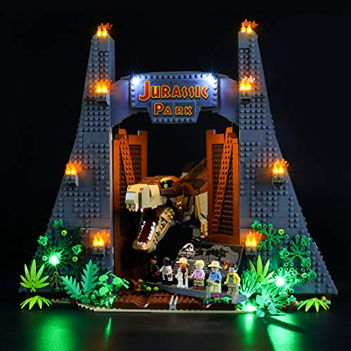 JXJ Kit De Luces Led para Jurassic World Jurassic Park: T. Rex Rampage - Compatible con El Modelo De Bloques De Construcción Lego 75936, Conecta Y Reproduce, Fácil De Instalar
