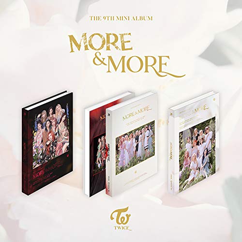 JYP Twice – More & More (9th Mini álbum) Álbum + Beneficio de preventa + Póster plegado + Juego de tarjetas de fotos extra (C ver.)
