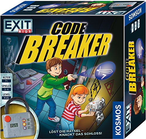 KOSMOS 697921 Exit Kids Code Breaker - Juego de Mesa para niños, Color Negro