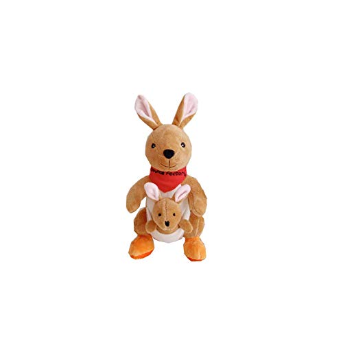 LAARNT Muñeca de Felpa Canguro Creativa de 28 cm para Madre e Hijo, Lindo Regalo de Peluche de Canguro marrón