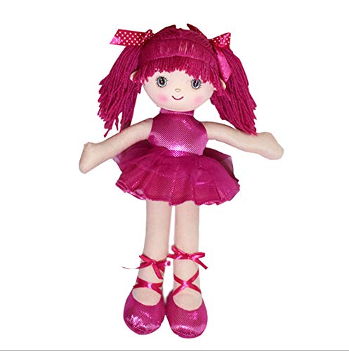 LAARNT Muñeca de Trapo de Ballet de 40 cm, muñeca de simulación Rosa roja, Regalo de niña de Juguete para niños, Esponja Suave y cómoda