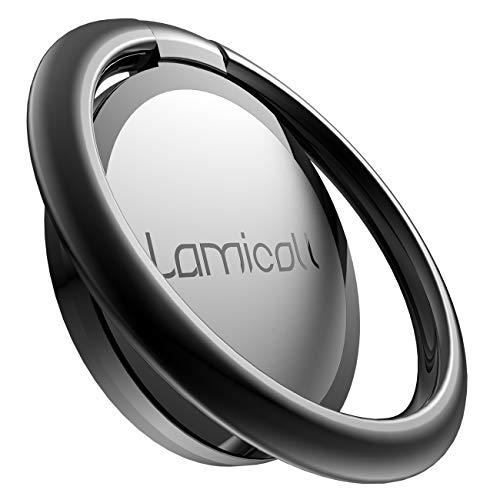 Lamicall Anillo Soporte Móvil, Soporte Teléfono - Soporte para Teléfono para iPhone 12, 11 Pro MAX, XS MAX XR X 8 7 6S 6 Plus 5S 4S, Samsung S10 S9 S8 S7, Huawei, Android Smartphones - Negro