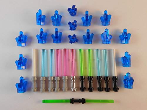 LEGO Lightsabers W/Blue Crystals Lot DE 29 Marca Nuevo Cristales de Star Wars