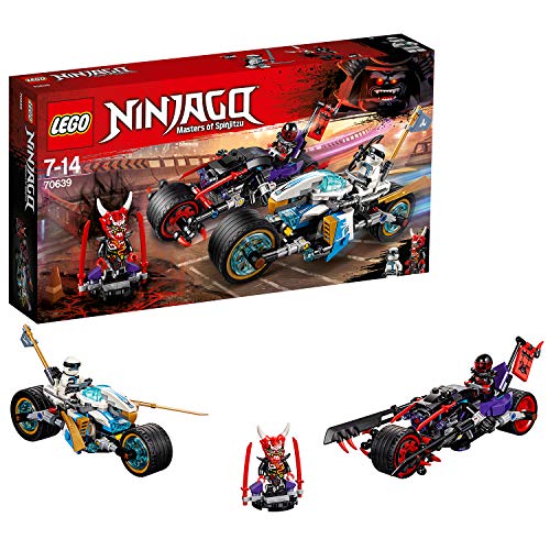 LEGO Ninjago - Carrera Callejera del Jaguar-Serpiente, Juguete de Construcción de Ninja con Motos y Minifiguras de Guerreros Para Niños y Niñas (70639)