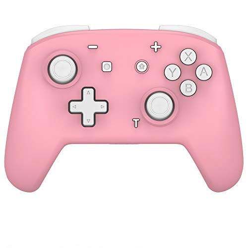 LFJG Es Adecuado para El Gamepad Y El Nintendo Switch Pro Bluetooth. Este Mango Pro Es Compatible con El Host SWH Y También Es Compatible con Computadoras con Windows Y Dispositivos Android,Rosado LFJG Es Adecuado para El Gamepad Y El Nintendo Switch Pro Bluetooth. Este Mango Pro Es Compatible con El Host SWH Y También Es Compatible con Computadoras con Windows Y Dispositivos Android,Rosado