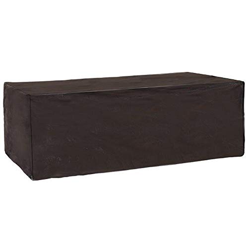 LOLAhome Funda Protectora de PVC Reforzado para sofá de 3 plazas de jardín Negra de 255x95x80cm