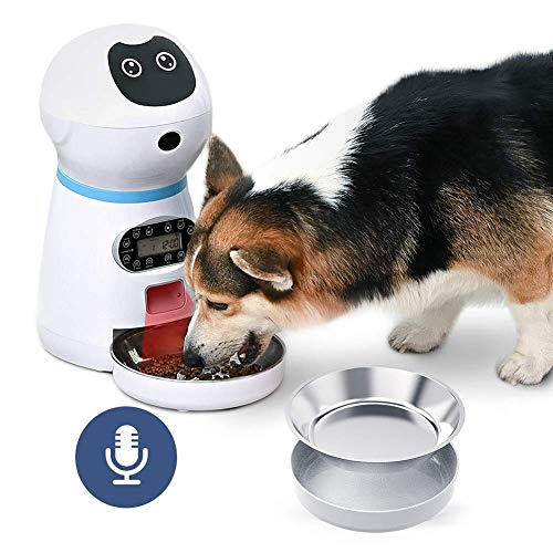 Los cachorros de perro mascota del alimentador alimentador automático del alimentador de animales Alimentador de mascotas secos for mascotas Triturador alimentador Comedero Dog Food dispensador del ga