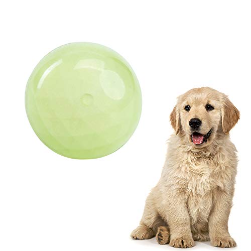 LYINBO Bolas de goma para perros, bolas de juguete para perros, bola luminosa resistente a la mordedura, juguete suave para mascotas para perros de 7,8 cm de diámetro – M