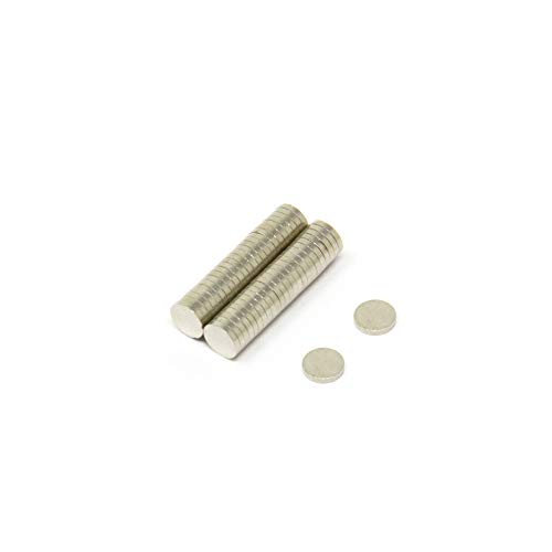 Magnet Expert - Imanes circulares para manualidades (neodimio resistente grado N42, 3 x 0,5 mm, 0,09 kg, 50 unidades)