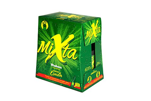 Mahou Mixta Cerveza Clara, 0.9% de Volumen de Alcohol - Pack de 6 x 25 cl