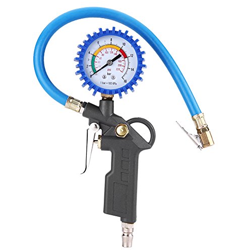 Manómetro de la presión de los neumáticos, 0-220 PSI, para coche, camión, neumático, moto, presión de goma, inflador, manómetro, probador
