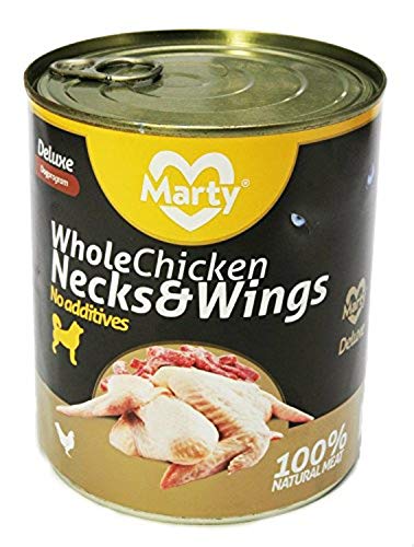 MARTY Lata Perro Alitas Pollo Cuello, MARTY, 800 g, Perro MARTY Lata Perro Alitas Pollo Cuello, MARTY, 800 g, Perro