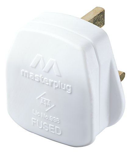 Masterplug PT13W-MS - Poder Cubierta 13 Plug Amp con 13 Fusible (Blanco)