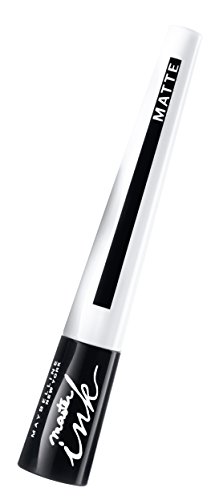 Maybelline Master Ink Matte 10 Charcoal Black delineador de ojos Líquido Negro - Delineadores de ojos (Líquido, Negro, Charcoal Black, Mujeres, Mate, 0,4 mm)
