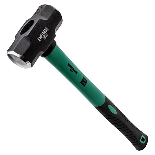 Mazo extralargo de 3 lb/1360 g con empuñadura de fibra de vidrio de la ENFORCE Serie de WIESEMANN 1893 | Cabeza forjada, endurecida por inducción | 80478 Mazo extralargo de 3 lb/1360 g con empuñadura de fibra de vidrio de la ENFORCE Serie de WIESEMANN 1893 | Cabeza forjada, endurecida por inducción | 80478