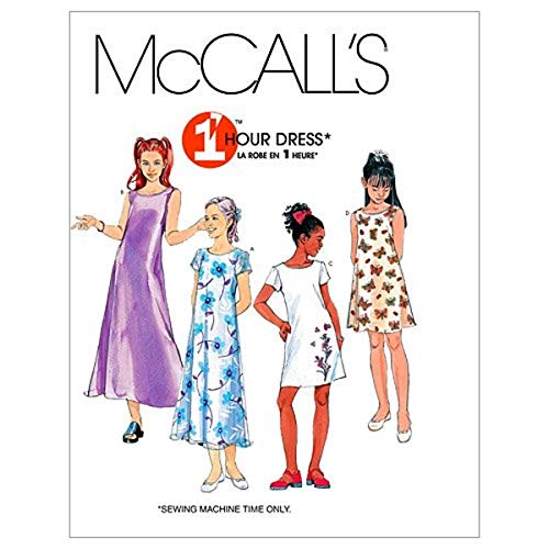 McCall's M6098 - Patrón de Costura para Confeccionar Vestido de niña (4 Modelos Diferentes)