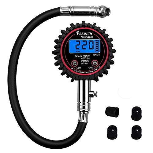 Medidor de Presión de Neumáticos Digital, Manometro Presion Neumaticos de Automóviles para bicicleta motocicleta con camioneta y pantalla LCD retroiluminada Medidor de Presión de Neumáticos Digital, Manometro Presion Neumaticos de Automóviles para bicicleta motocicleta con camioneta y pantalla LCD retroiluminada