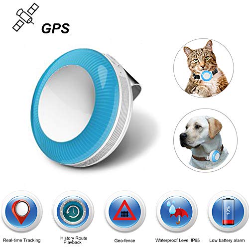 Mini Localizador GPS, GPS Tracker para Mascotas Gatos Perros/Seguimiento en Tiempo Real/Geo-Valla/Historia Ruta / IP65 Impermeable / 2 vías Llamada/Monitor Función TK925