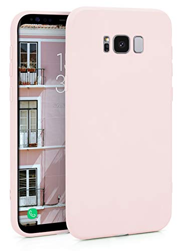 MyGadget Funda Slim en Silicona TPU para Samsung Galaxy S8 – Anti Polvo – Carcasa Mate Protectora Ultra Delgada 1mm Suave Cómoda y Ligera - Rosa Claro