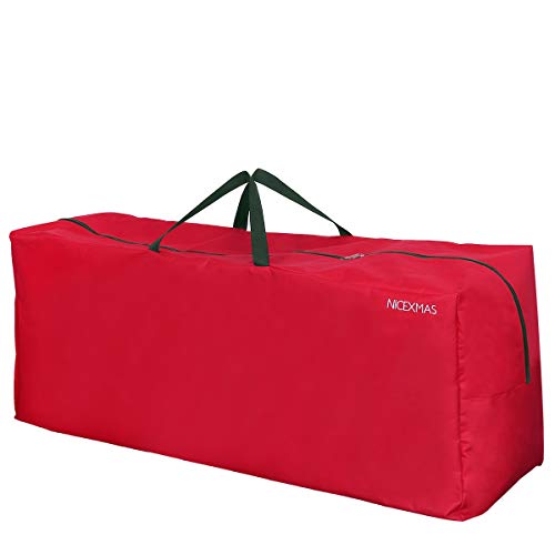 NICEXMAS - Bolsa de almacenamiento para árbol de Navidad, Rojo, 135 x 38 x 54 cm