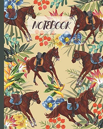 Notebook: Horse Racing & Equestrian Sport (Volume 3) - Lined Notebook, Diary, Track, Log & Journal - Cute Gift Idea for Kids, Teens, Men, Women Who Love Horse Riding (8" x10" 120 Pages)
