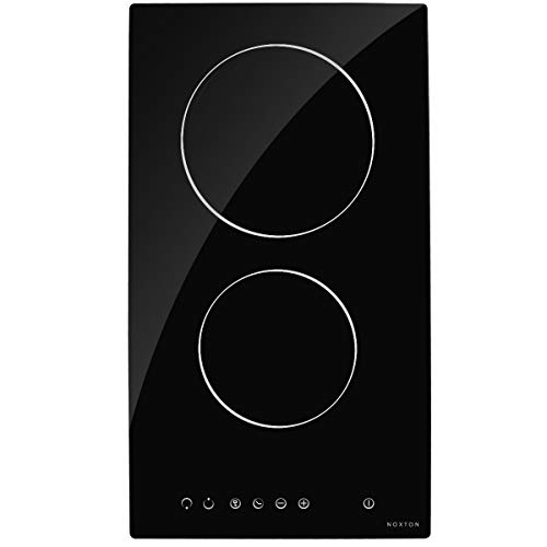 NOXTON Placa Vitrocerámica con 2 Zonas De Cocción Construido en Placas eléctricas de 30 cm Placa Caliente de Cristal Negro Estufa con Sensor de Control táctil Superior NOXTON Placa Vitrocerámica con 2 Zonas De Cocción Construido en Placas eléctricas de 30 cm Placa Caliente de Cristal Negro Estufa con Sensor de Control táctil Superior