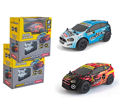 Outletdelocio. Pack 2 Coches de radiocontrol X Rally. Traccion 2WD. 12km/Hora. Escala 1/30