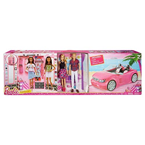 pack mattel barbie +ken+armario+coche CNC16