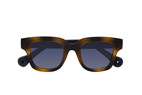 Parafina - Gafas de Sol Polarizadas para Hombre y Mujer - Gafas de Sol Oversized Anti-reflejantes Hazelnut con Efecto Degradadas - Lentes Azules